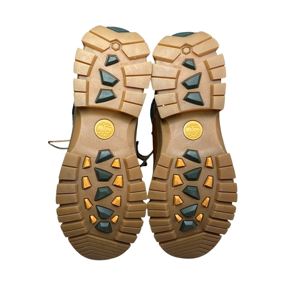 Timberland Courmayeur Valley Waterproof Winter Boots Brown Green Faux Fur Lining - Picture 9 of 11